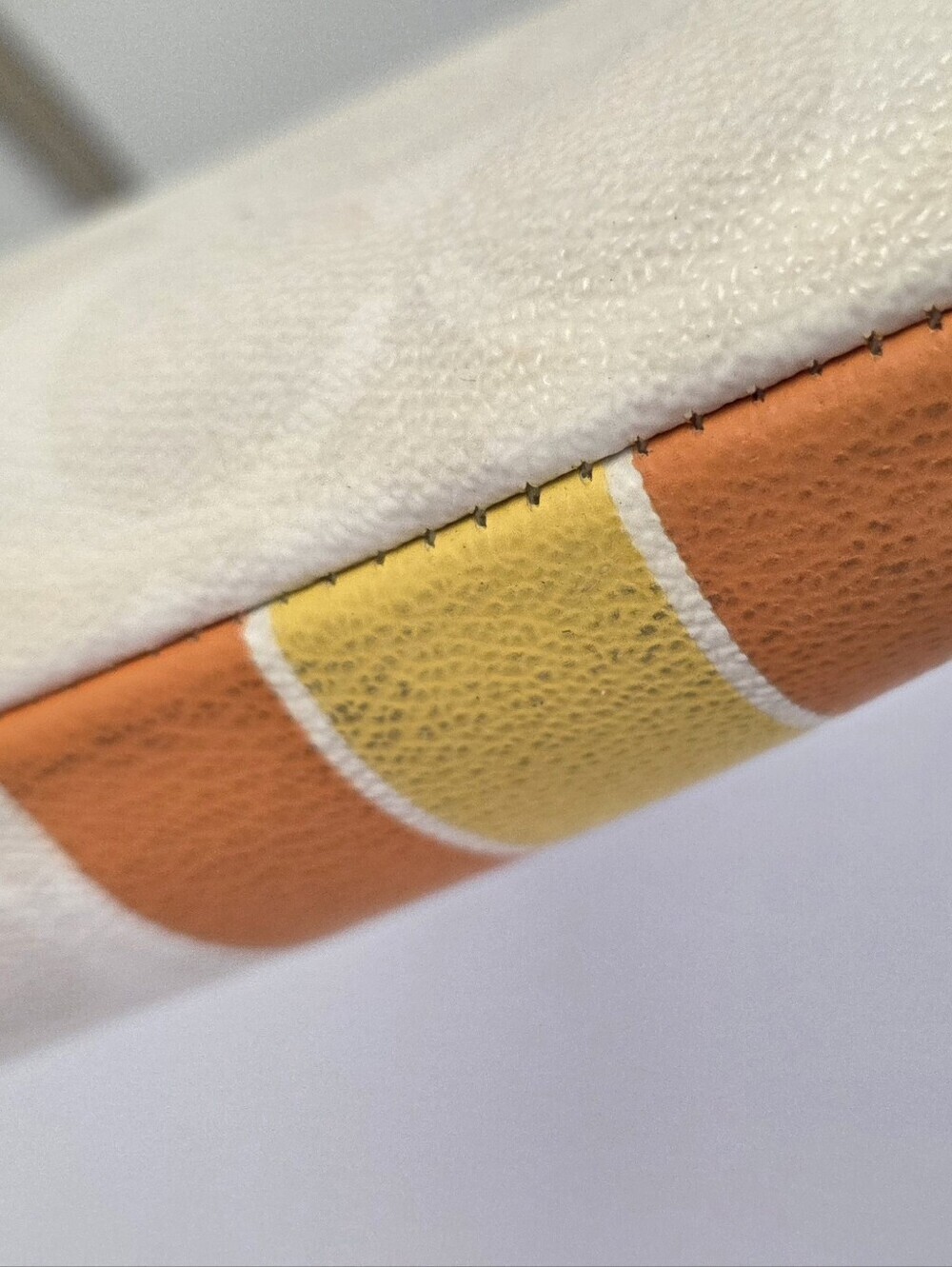 COACH Varsity Stripe  Crossbody Coated Canvas Bag Orange and Yellow - Picture 9 of 16